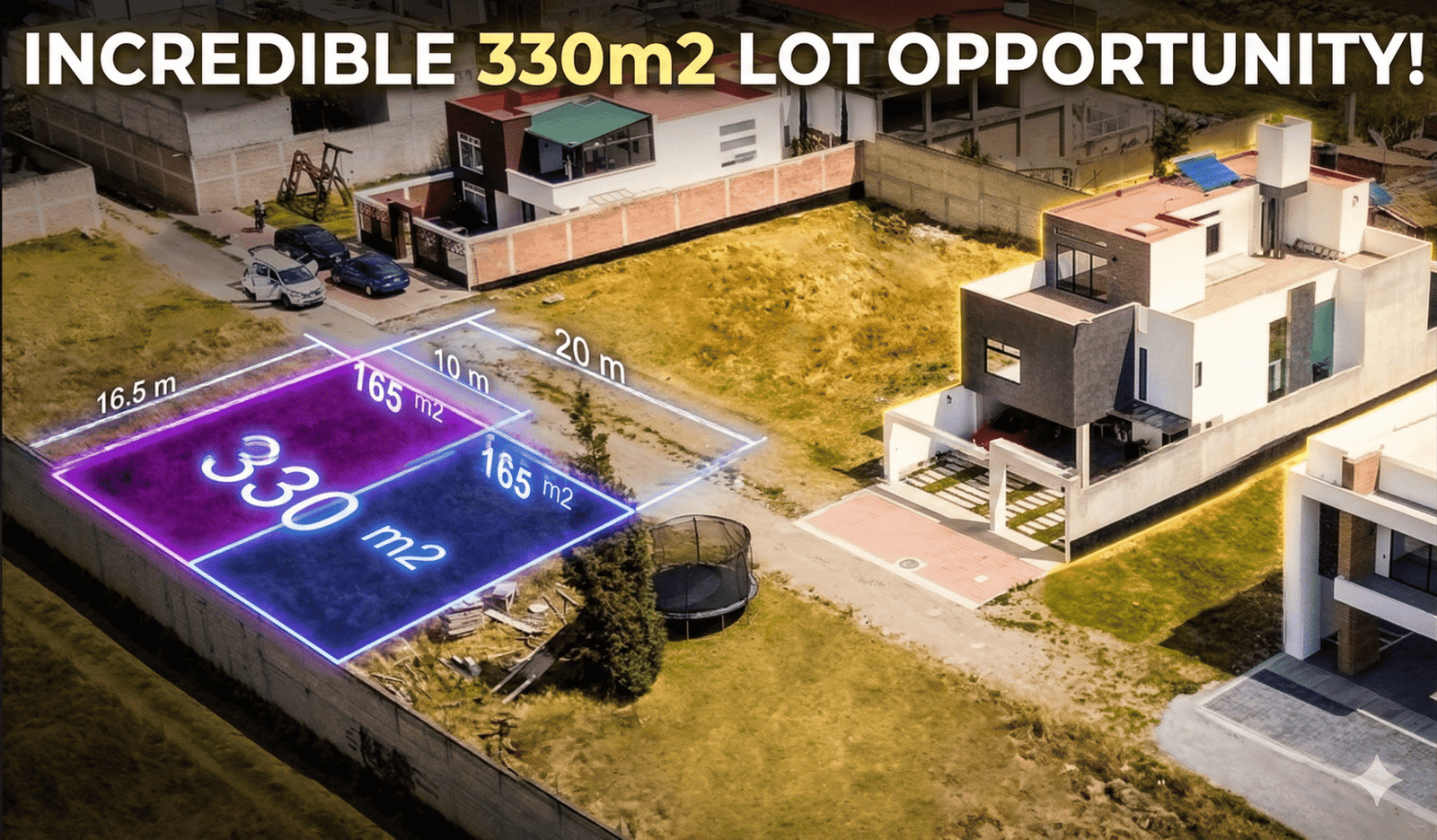 Terrenos de 165 m2 en Metepec 3 Vista Drone